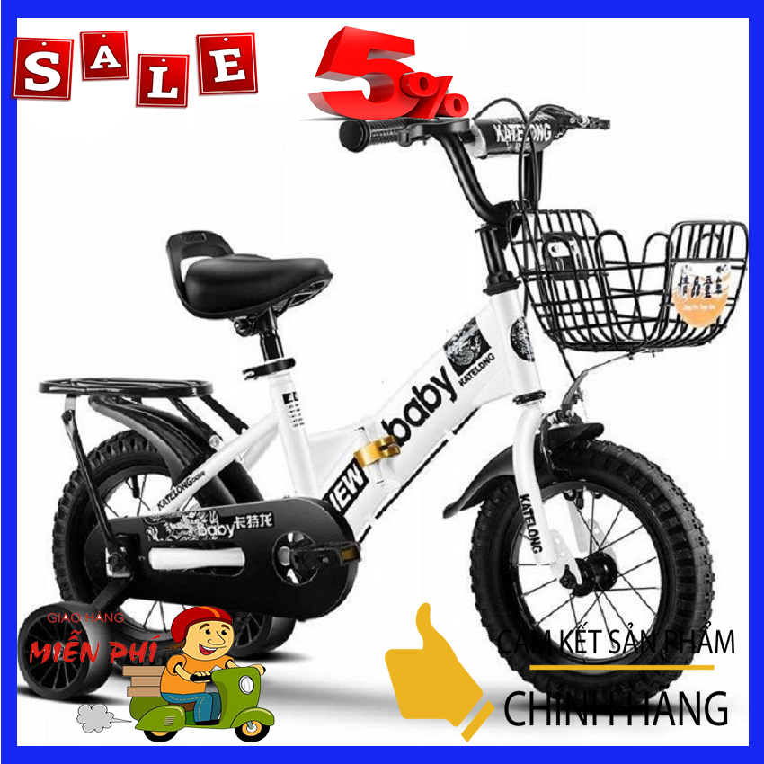 Xe đạp trẻ em xếp gọn bé từ 3-6 tuổi,  Khung sắt, Vành căm, xe đạp cho bé có thể gấp gọn-Bảo hành 1 năm