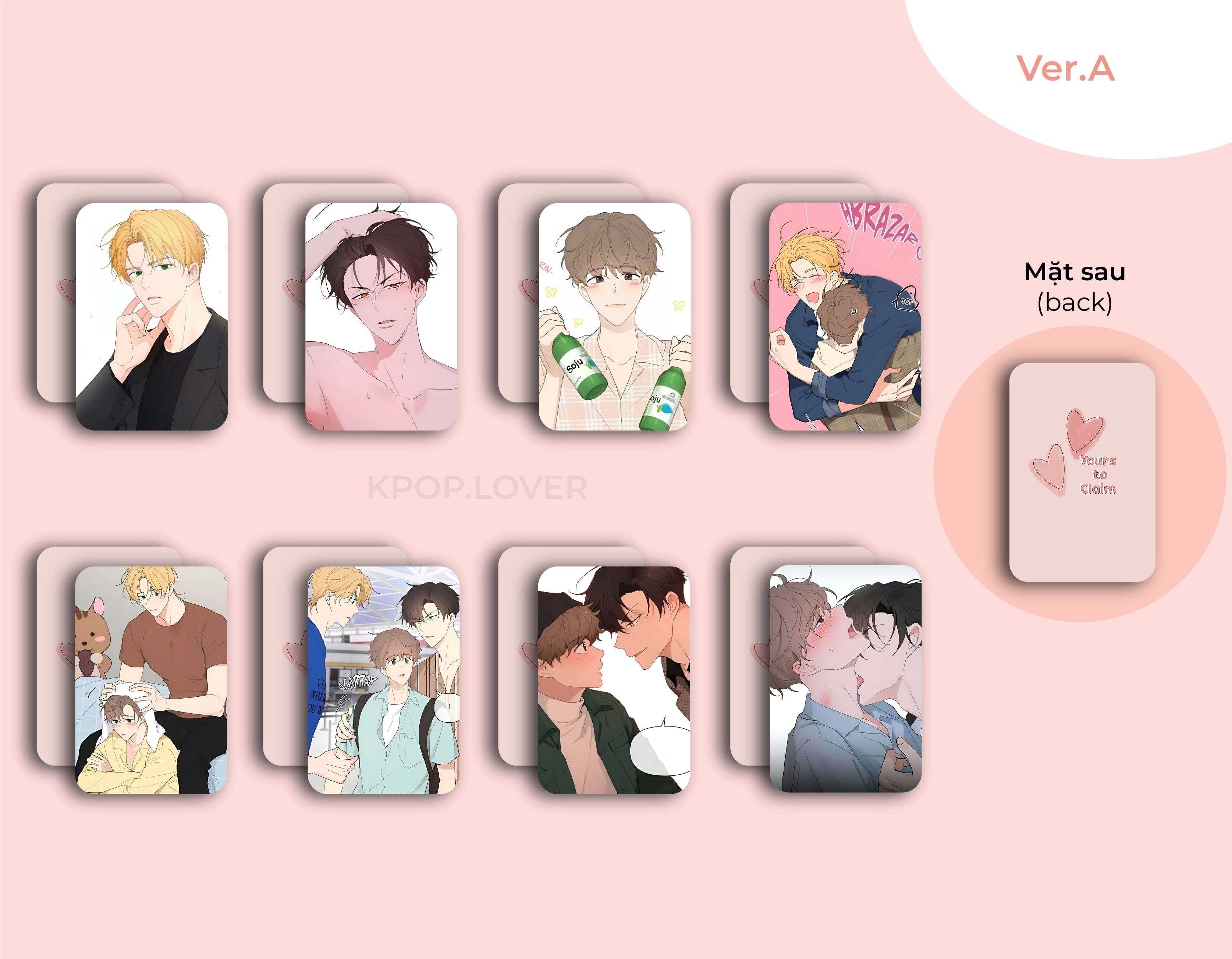 Set 8 card bo góc yours to claim