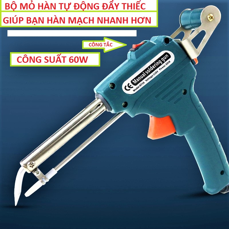 MỎ HÀN 60W TỰ ĐẨY THIẾC HÀN, MỎ HÀN THIẾC , MỎ HÀN ĐIỆN TỬ , LINH KIỆN ĐIỆN TỬ , MỎ HÀN THIẾC SIÊU BỀN , MỎ HÀN THIẾC ĐA NĂNG