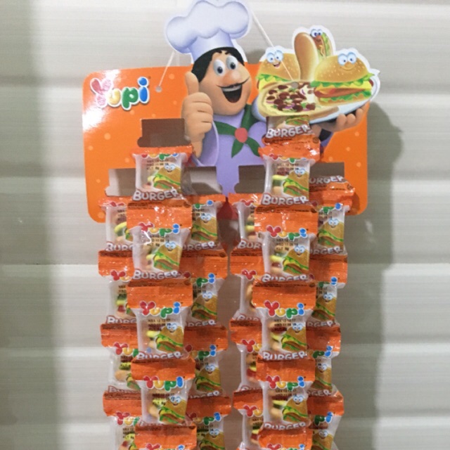 Kẹo dẻo yupi burger 60 cái x 8gr