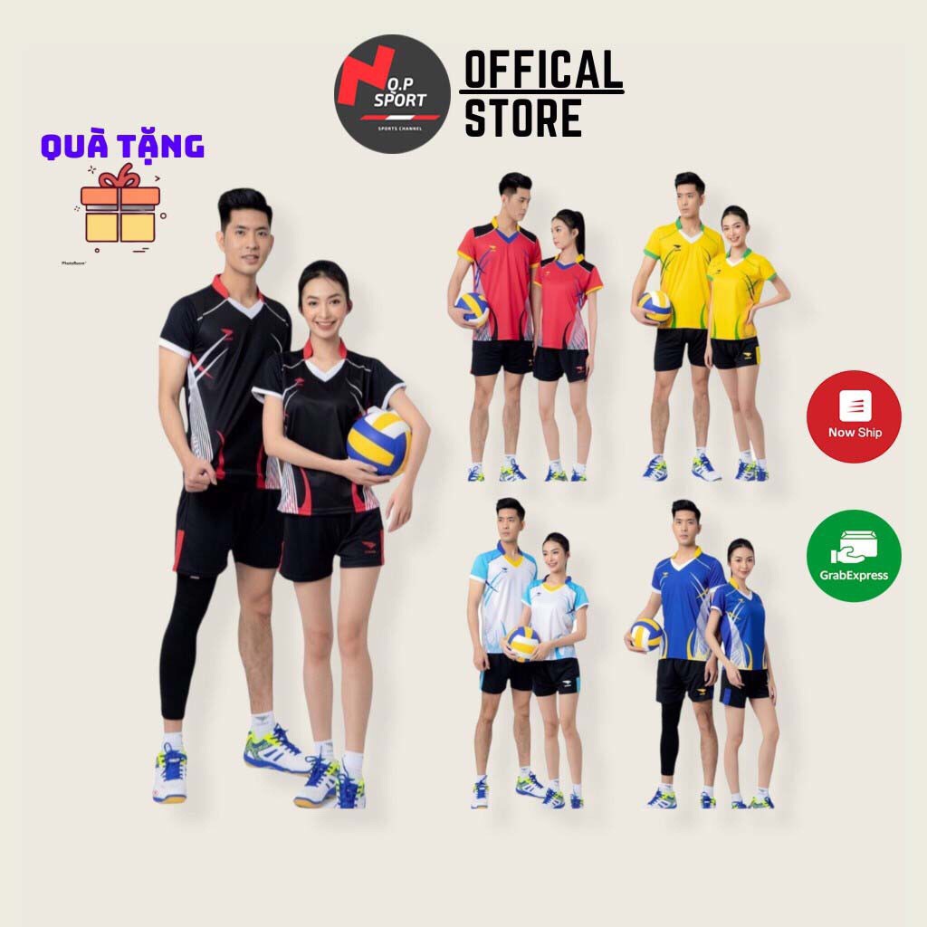 Bộ bóng chuyền nam nữ Hiwing - Chính hãng - Có in tên số