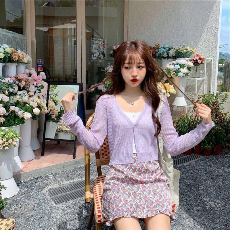 Áo khoác cardigan màu TSAK470 chất voan tơ mịn mát cao cấp loại 1