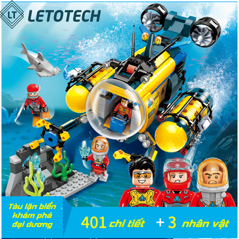 Bộ lego tàu lặn biển - Khám phá đại dương 401 chi tiết