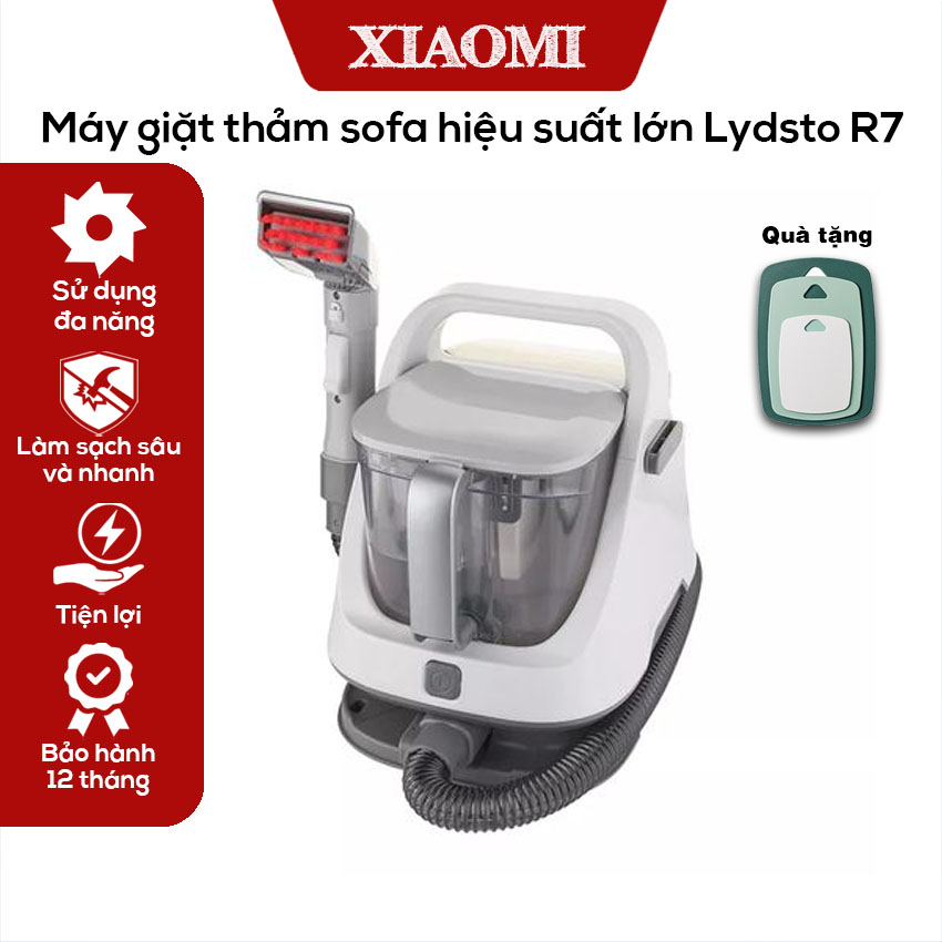 Máy giặt thảm sofa hiệu suất lớn Xiaomi Lydsto R7 siêu mạnh, máy giặt thảm khô và ướt di động, giặt ghế nỉ, sofa, Bảo hành 12 tháng