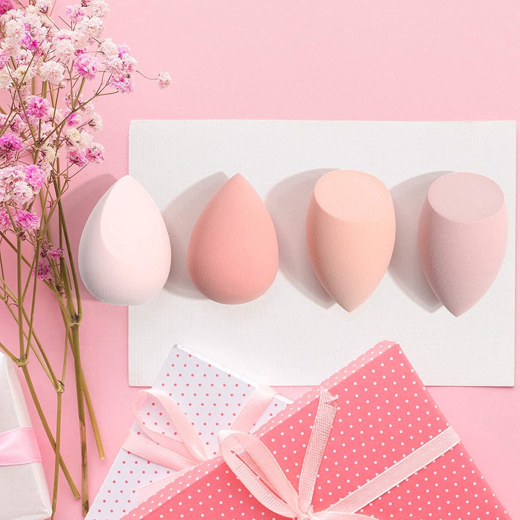 Mút tán nền siêu mướt mịn - bông mút trang điểm đánh kem nền mỏng nhẹ trong veo