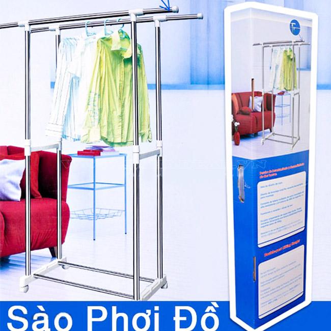 Sào phơi quần áo chắc chắn, giàn phơi thông minh cao cấp chất lượng, sào phơi đồ đôi  không khoen.Bảo Hành Uy Tín Trên Toàn Quốc