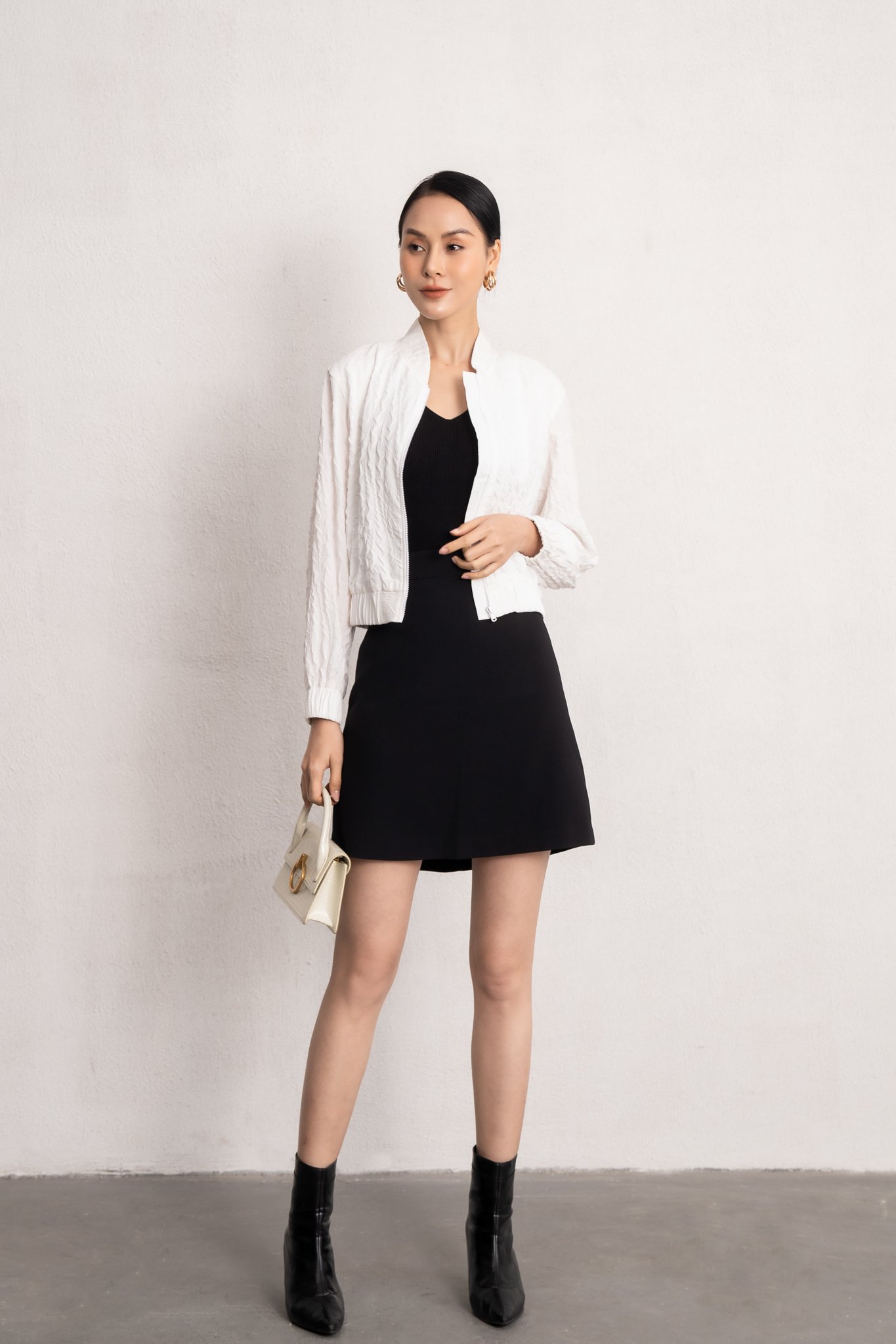 Áo khoác bomber nữ eva de eva 22skge001t