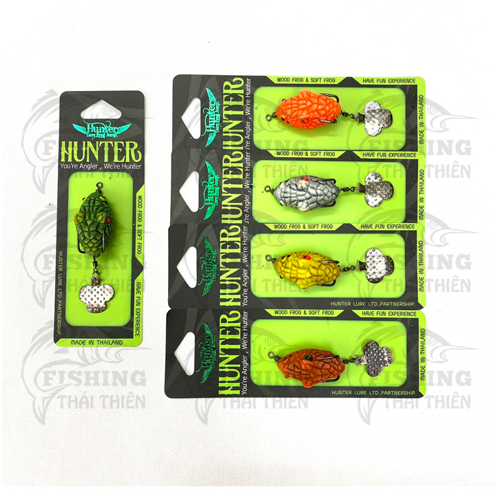 Mồi Giả Hunter V5 Nhái Hơi Thái Chuyên Câu Lure Cá Lóc, Chẽm, Mú, Siêu Nhạy 4cm 7gr