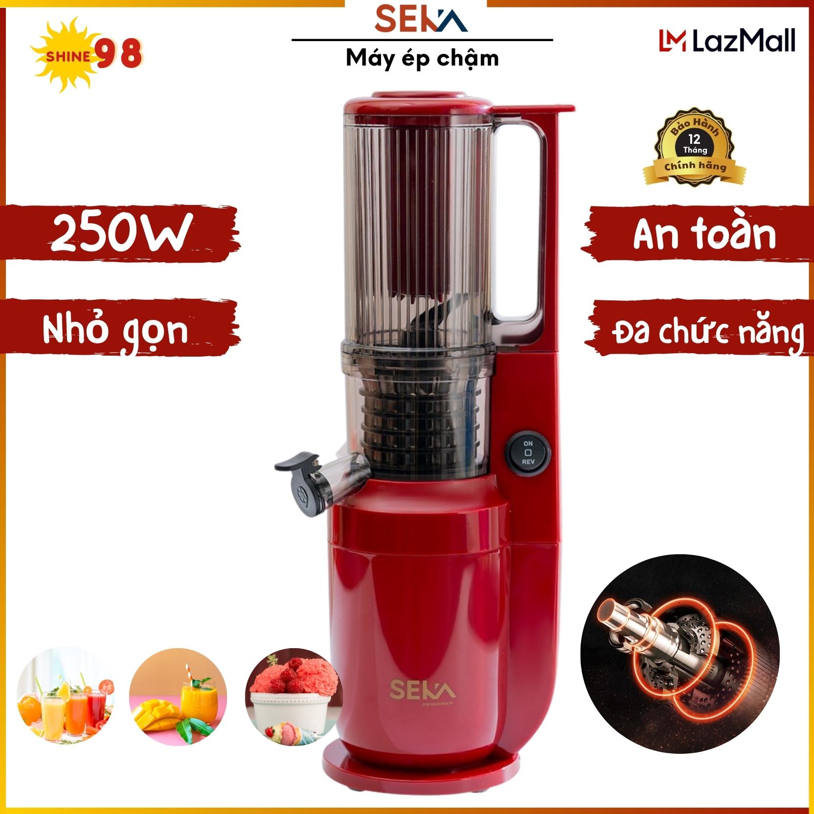 Máy ép chậm hoa quả - Máy ép chậm trái cây Seka SK535-S - Máy ép trái cây rau củ quả mini kiệt bã tại Shine 98 - Máy ép hoa quả giữ sinh dưỡng