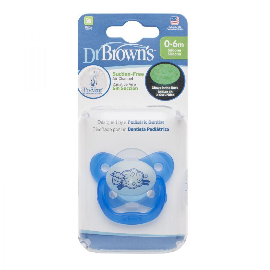 Ty ngậm đơn phát sáng con cừu dr brown's - xanh