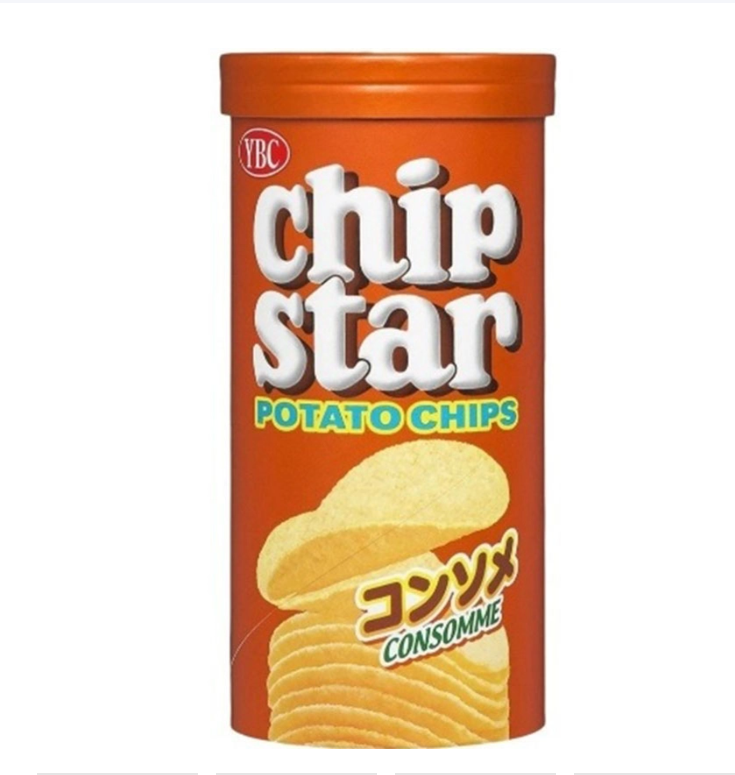 Snack Khoai tây chiên Chipstar vị súp hầm consome YBC - Nhật Bản 50g màu