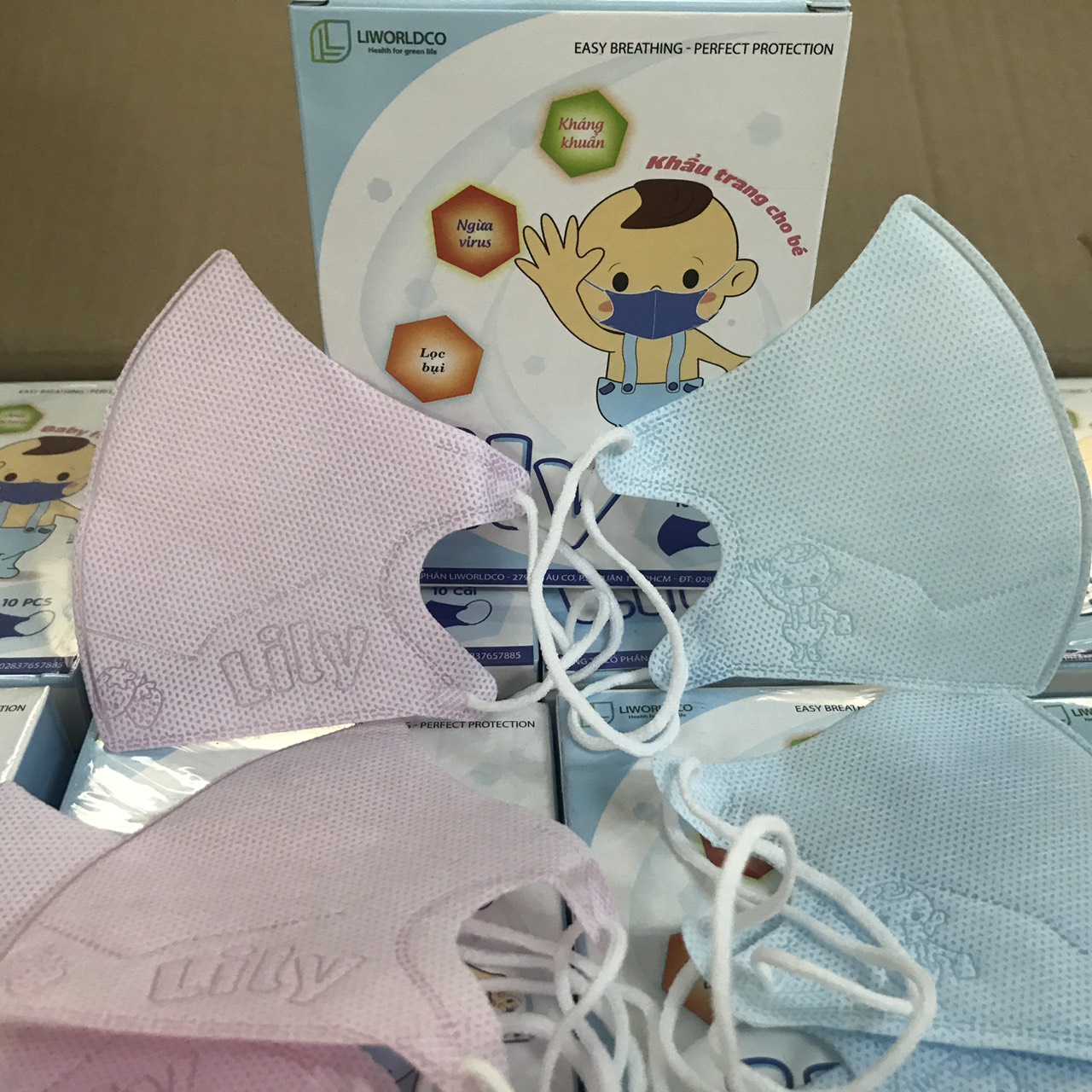 [HCM]Hộp 10 Khẩu trang y tế Lily cho bé 0-4 tuổi