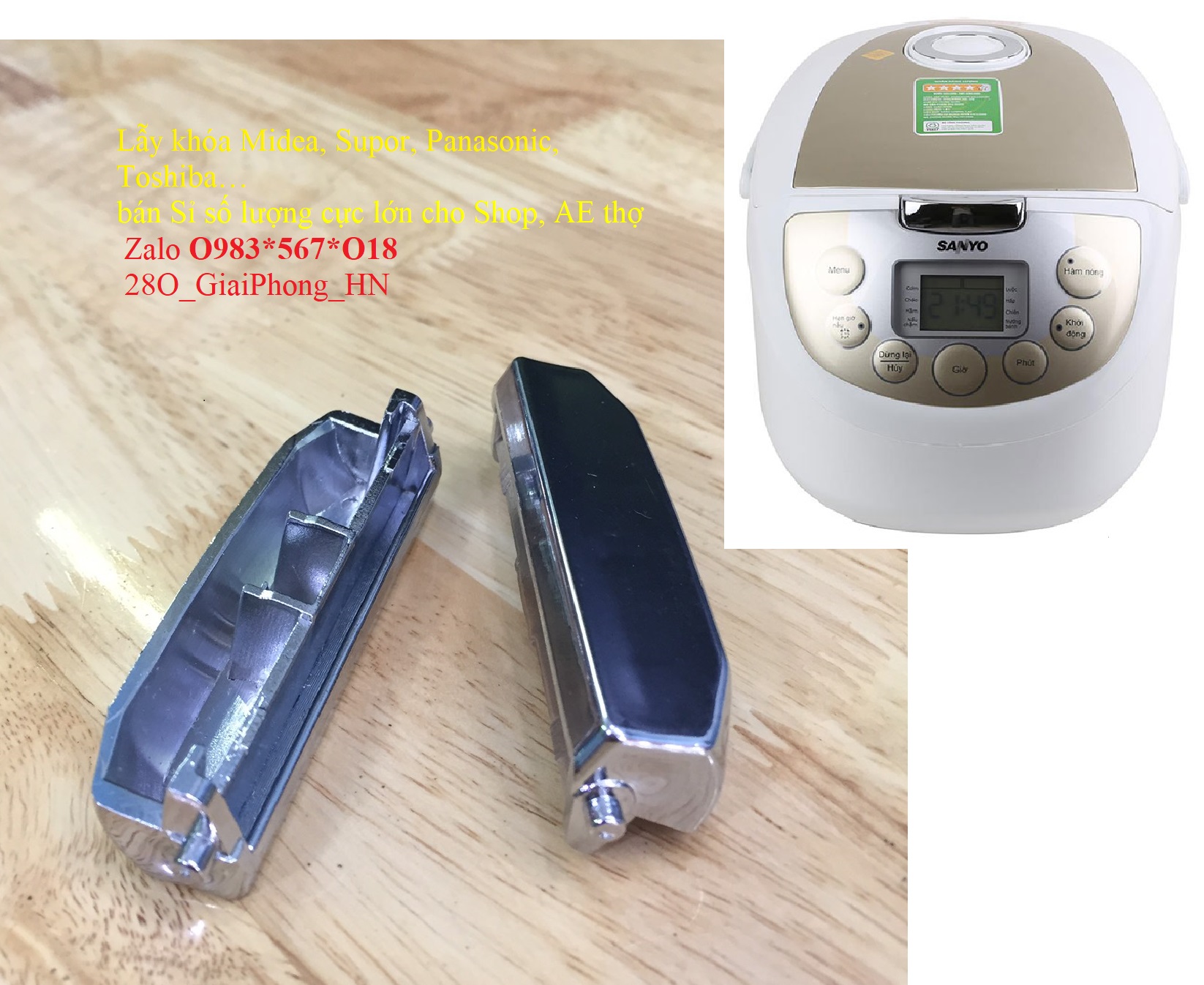 Lẫy khóa nồi cơm điện Sanyo EJC-M200 - Phụ kiện, linh kiện nồi cơm điện