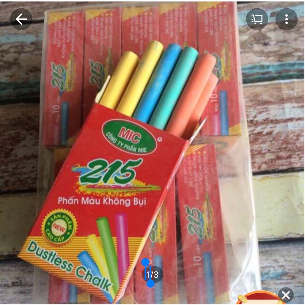 Phấn mic màu không bụi 10 viên