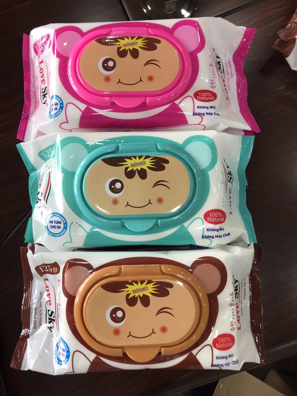 Combo 10 gói khăn ướt love sky 125g