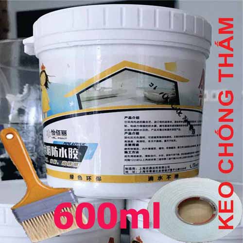 Keo chống thấm 1000 ml Tặng chổi sơn và 3m vải Keo chống thấm tường, keo chống nước, lọ keo chống thấm, hộp keo chống thấm, keo chống thấm nước, keo chống thấm dột, keo trám chống thấm[ CAM KẾT BẢO HÀNH ]