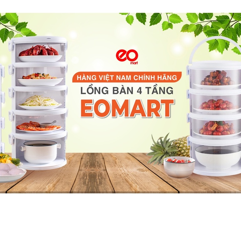Lồng bàn xoay 5 tầng giữ nhiệt