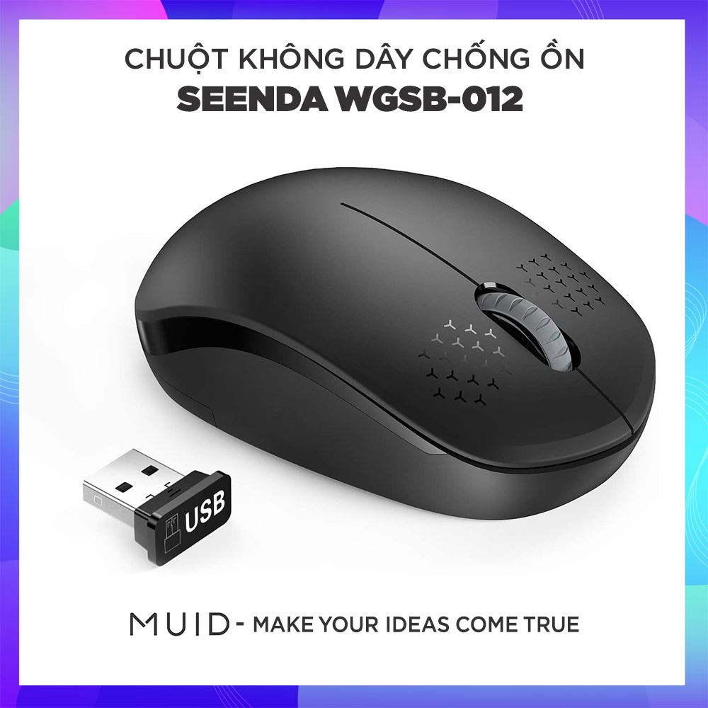 Chuột không dây chống ồn seenda wgsb-012