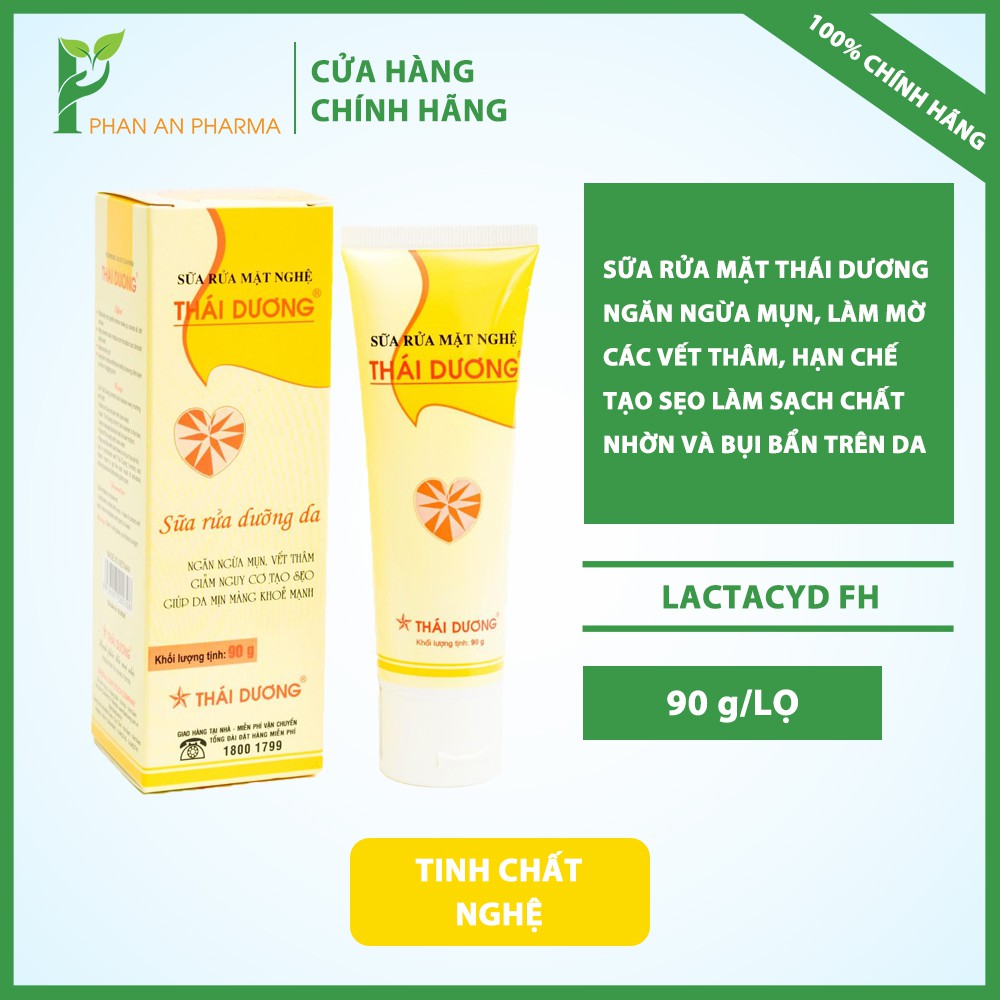 Sữa rửa mặt thái dương Ngăn ngừa mụn làm mờ các vết thâm hạn chế tạo sẹo Làm sạch chất nhờn và bụi bẩn trên da CN135