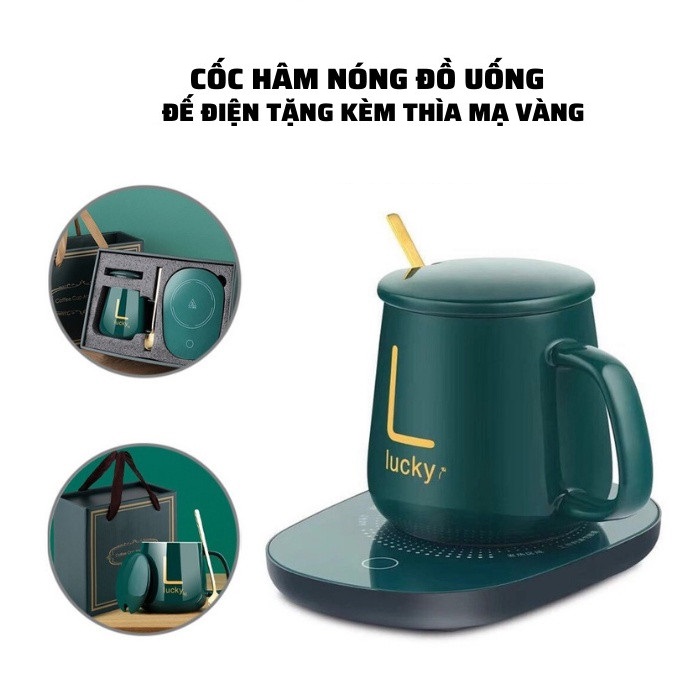 Bộ cốc và đế hâm nóng đồ uống thông minh - cốc hâm nóng