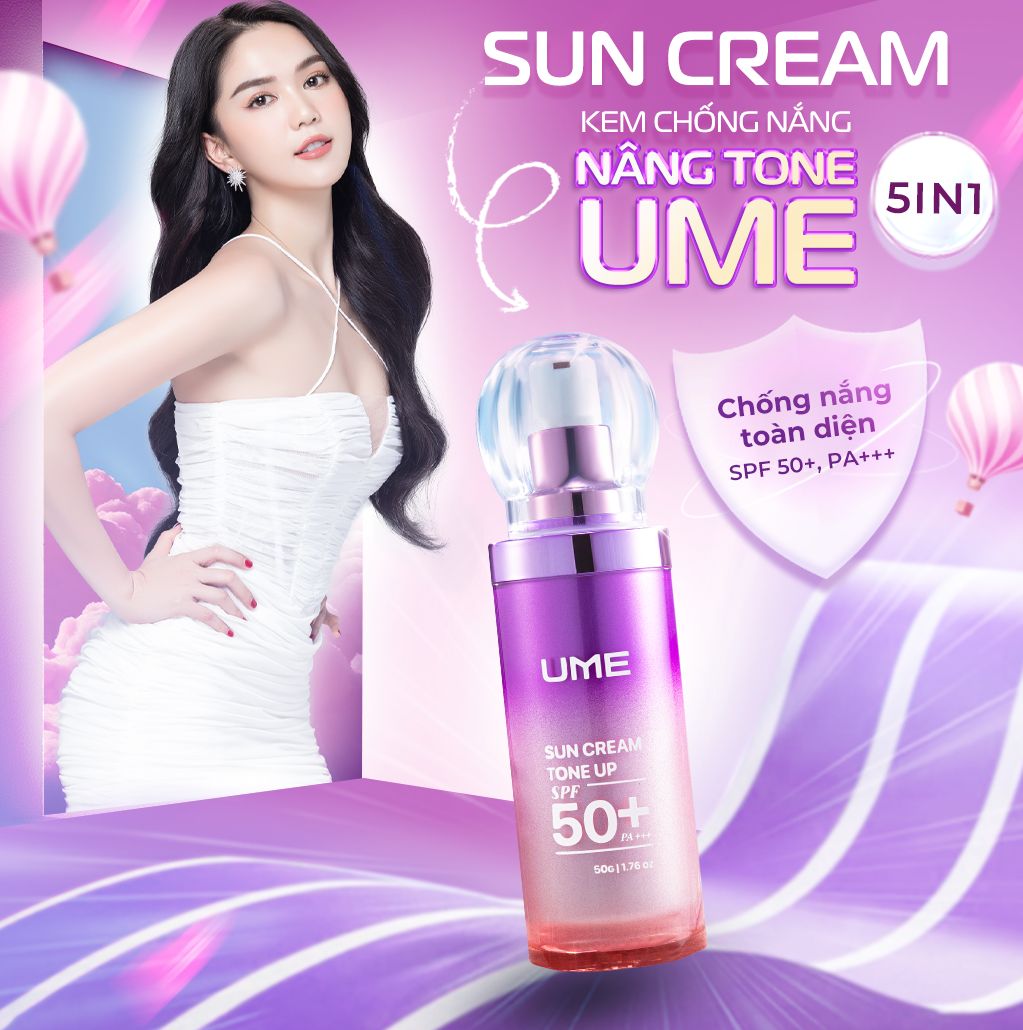 Ume 5-in-1 Tone-Enhancing Sunscreen Spf50+/Pa+++ 50g Oil-Control, Water-Resistant, Prevents Aging, Naturally Moisturizes Skin - 2