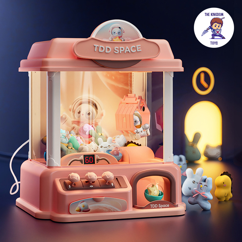 Máy gắp thú bông mini phi hành gia kích thước lớn có nhạc , đèn, nhiều thú bông cho bé / đồ chơi trí tuệ / thông minh
