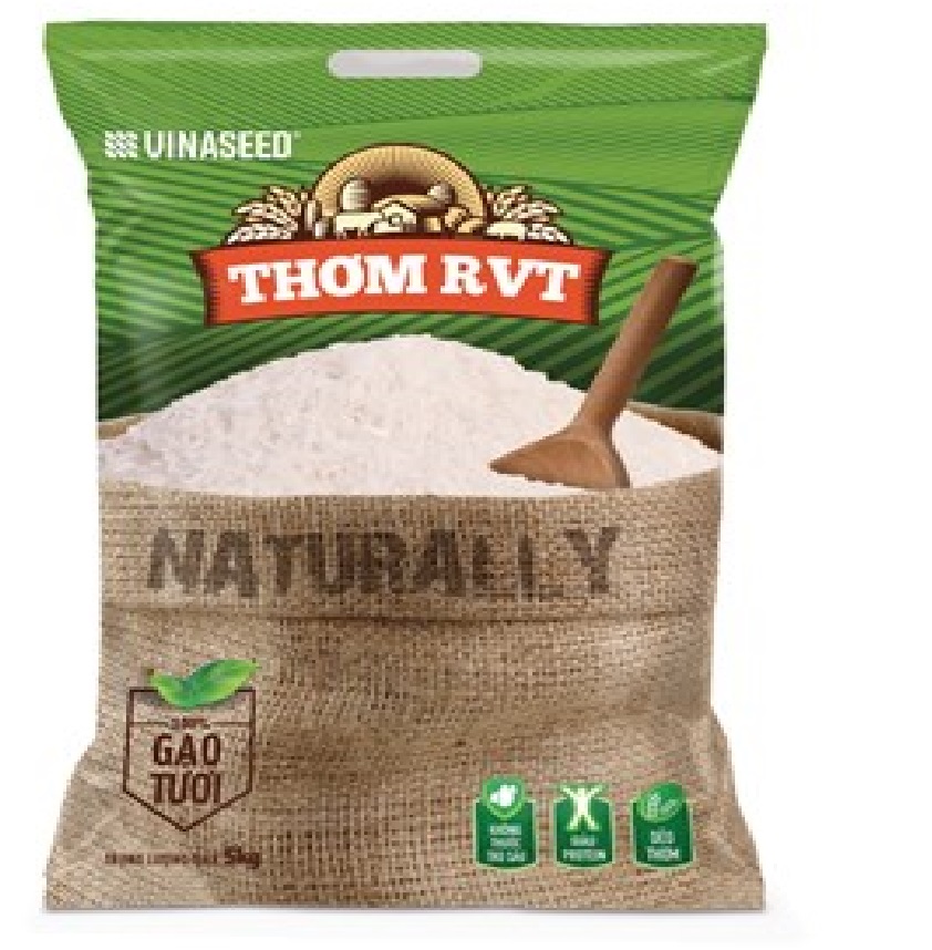 Gạo Thơm RVT , Gạo đặc sản của Việt Nam đạt tiêu chuẩn xuất khấu. Cơm mềm, vị đậm, có mùi thơm, gạo rất tươi sạc