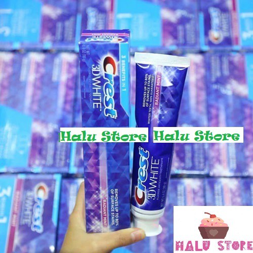 [HCM][HOT]Kem đánh răng Crest 3d White Radiant Mint 116 gram - Mỹ