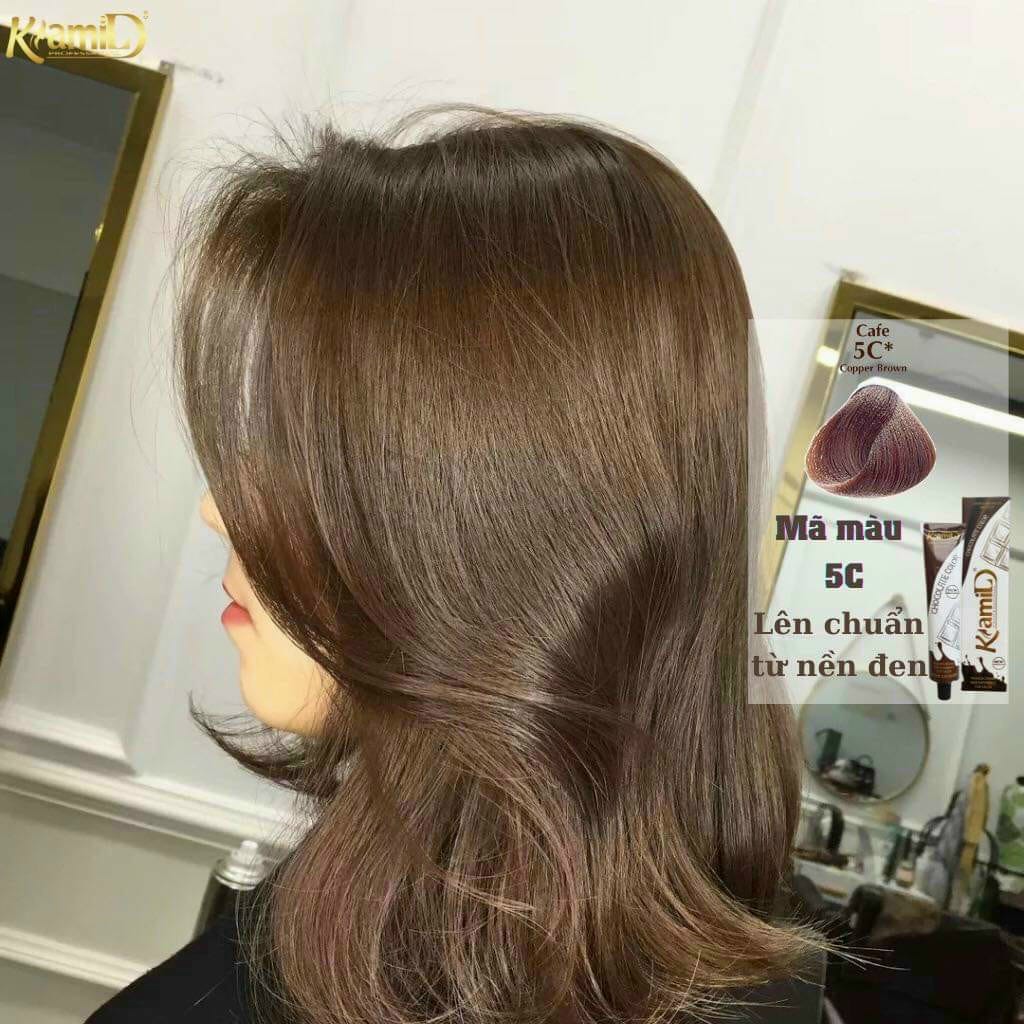 Combo thuốc nhuộm tóc kami màu 5c + chai oxi 6%