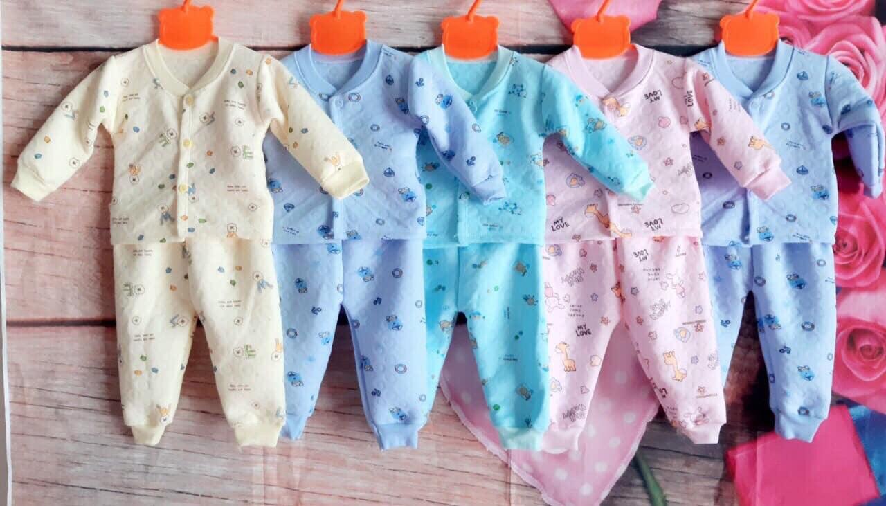 Sét 4 bộ trần bông dày nhẹ cho bé