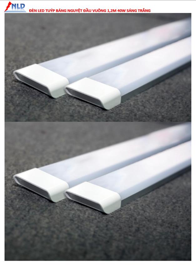 combo 4 cây đèn led thân nhôm liền máng 1.2m 40w sáng trắng.