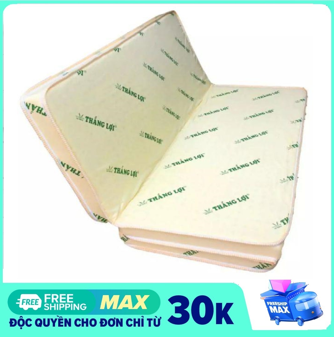 NỆM CAO SU NON THẮNG LỢI  GẤP 3 Cao Cấp Size 1m4 x 2m x 10cm