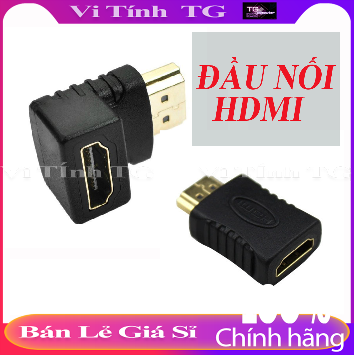 [HCM]Đầu nối cổng HDMI male sang HDMI female vuông góc 90 độ - Nối góc vuông từ đầu đực HDMI sang đầu cái HDMI - Nối HDMI thẳng