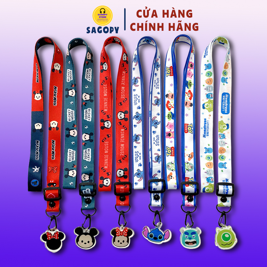 Dây vải đeo cổ điện thoại thẻ học sinh sinh viên phong cách Ulzzang Hàn Quốc vintage,dây treo thẻ kèm móc treo trang trí