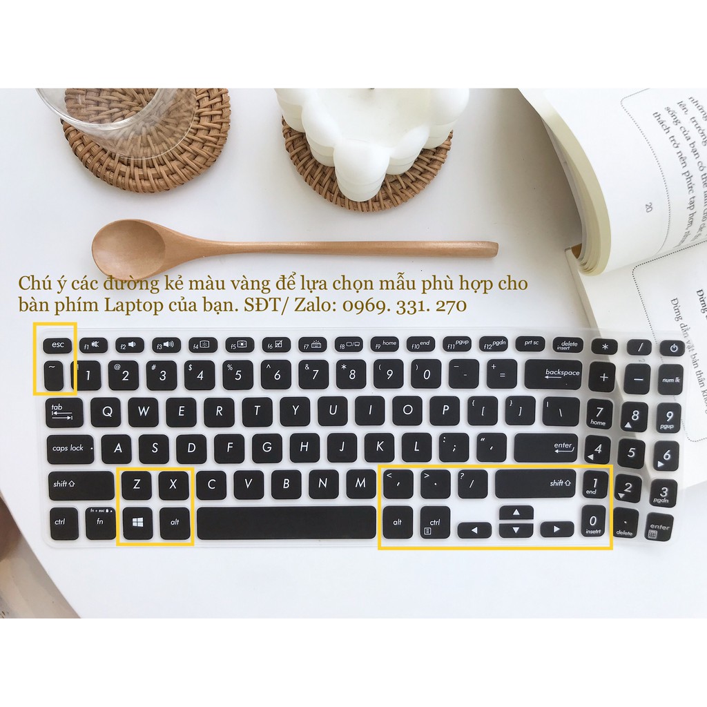 Tấm phủ bàn phím silicon laptop asus vivobook s15 s5300