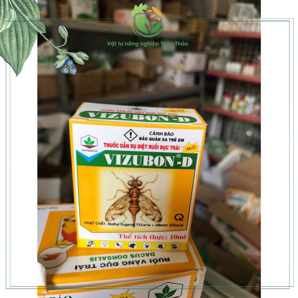Thuốc diệt ruồi vàng đục trái VIZUBON-D (Hộp 2 lọ 10ml)