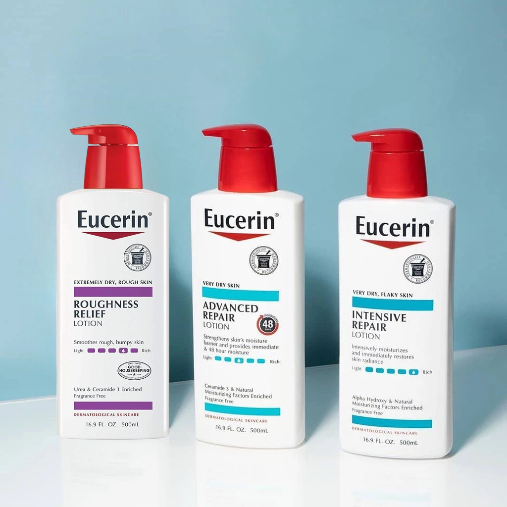  Sữa dưỡng thể Eucerin Advanced、INTENSIE、ROUGHNESS Repair Body Lotion   500ml   - Hàng nhập Mỹ 