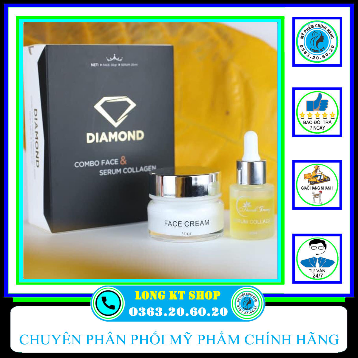 Mẫu mới - Kem Face Diamond nhân sâm và ngọc trai Thanh trang-kem dưỡng trắng da chống lão hóa