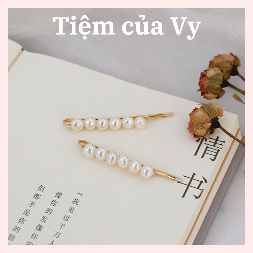 Kẹp tóc ngọc trai thật nuôi nước ngọt