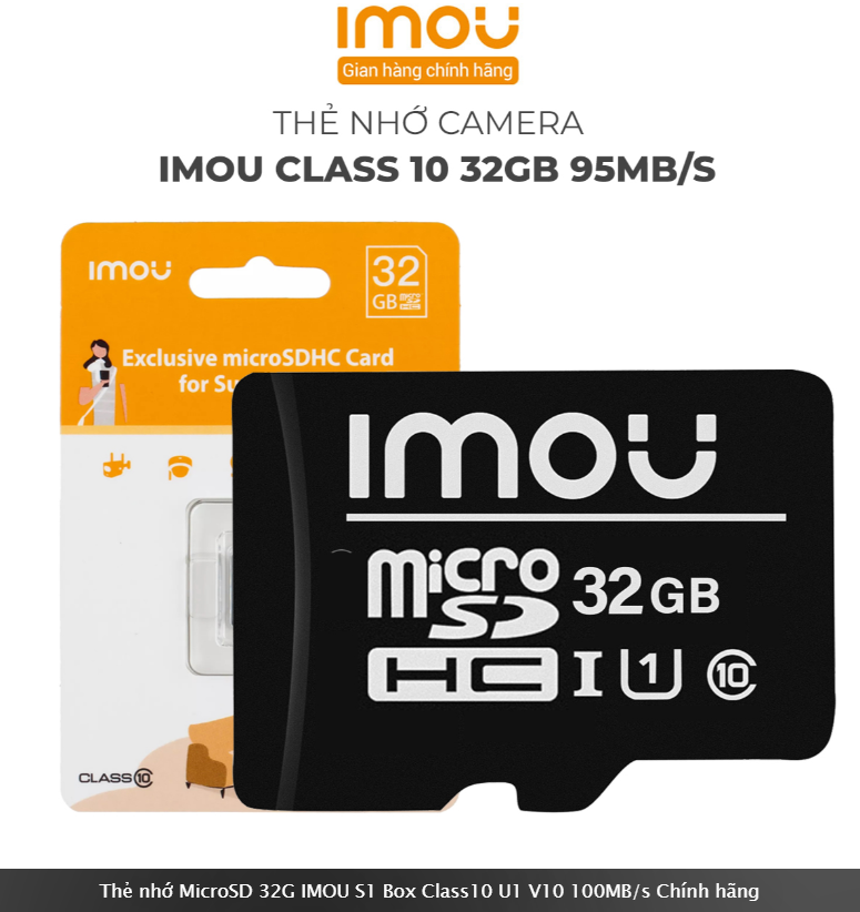 Thẻ nhớ microsd 32g 64g imou box class10 u1 v10 100mb/s chính hãng