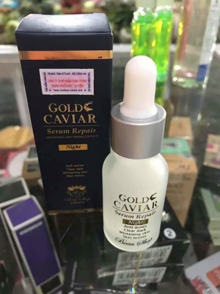 Serum mụn Beau shop Gold Caviar serum Repair night