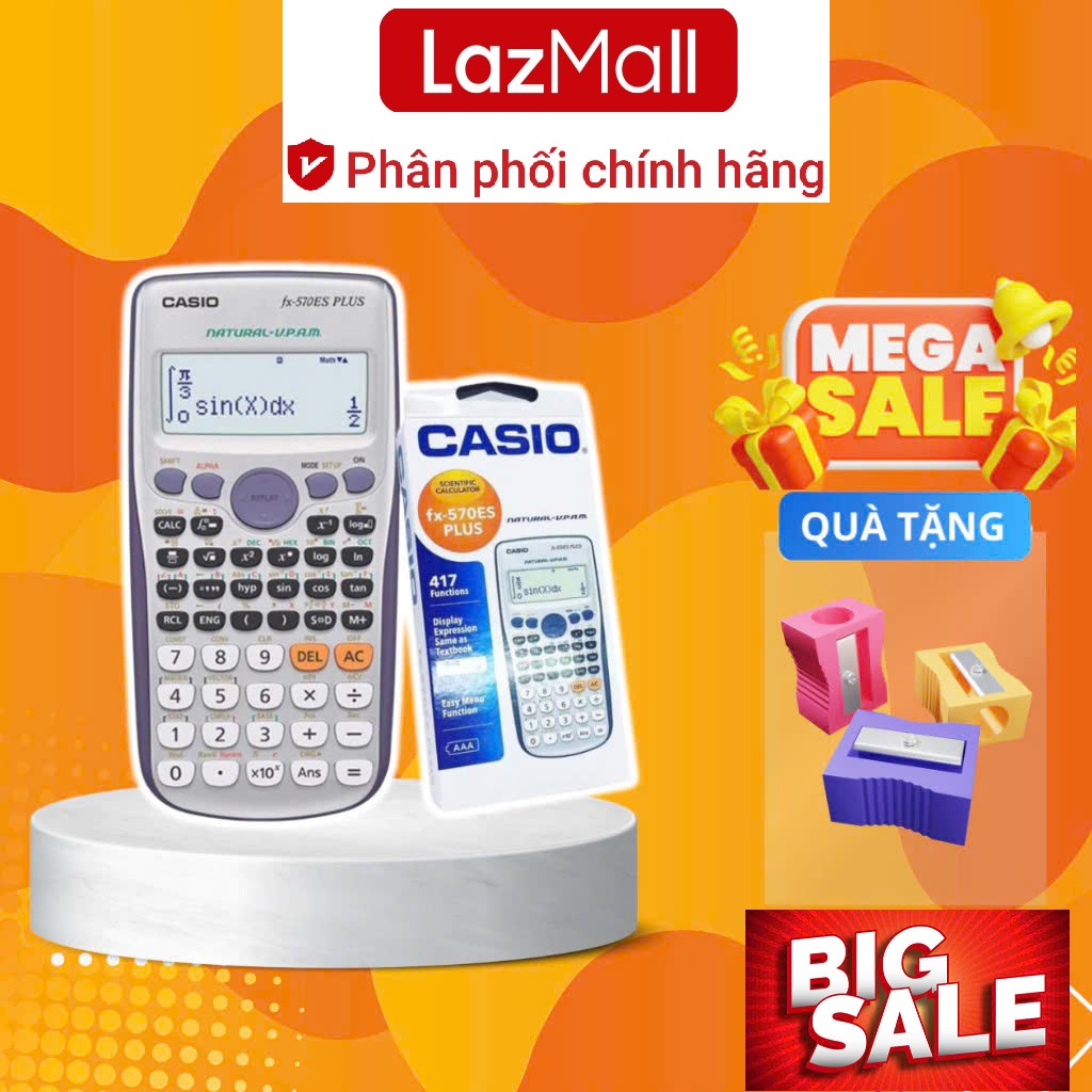 Deal Trợ Giá LazMall Máy tính Casio Học Sinh Chính Hãng Do BITEX Máy Tính CASIO 570vn Plus Đã Được Bộ Giáo Dục Cho Phép Mang Vào Phòng Thi, Màn Hình LCD Rộng Và Sáng, Cho Phép Bạn Thực Hiện Được Nhiều Phép Tính Hơn Với Kết Quả Chính Xác Và Rõ Ràng Hơn.