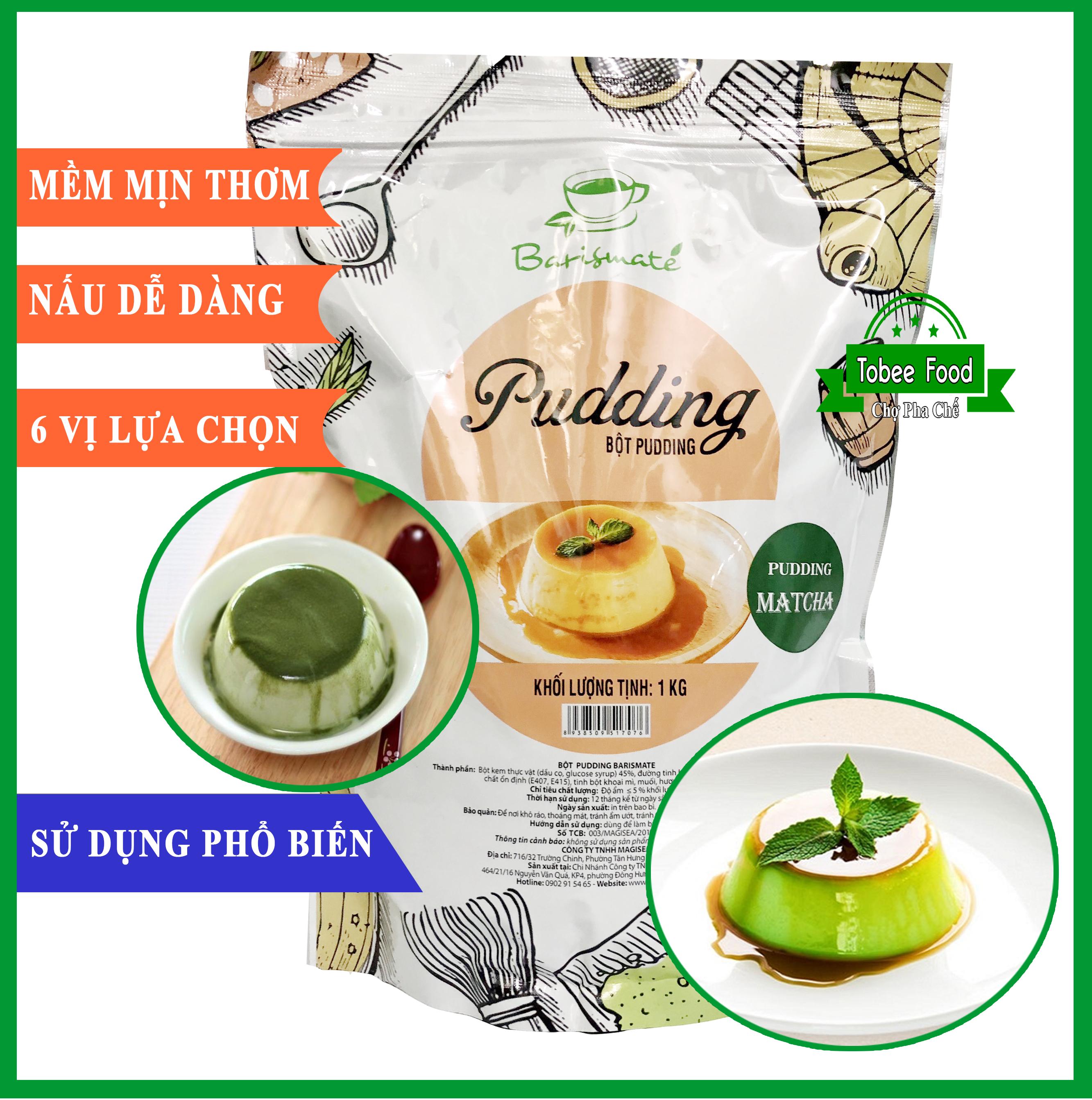 Bột Plan Matcha Barismate 1kg - Bột làm pudding trà sữa thơm ngon | Giá tốt