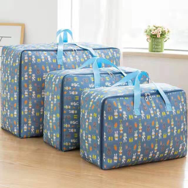Bộ 3 Túi Đựng Quần Áo Chăn Màn Vải Họa Tiết Mẫu Mới