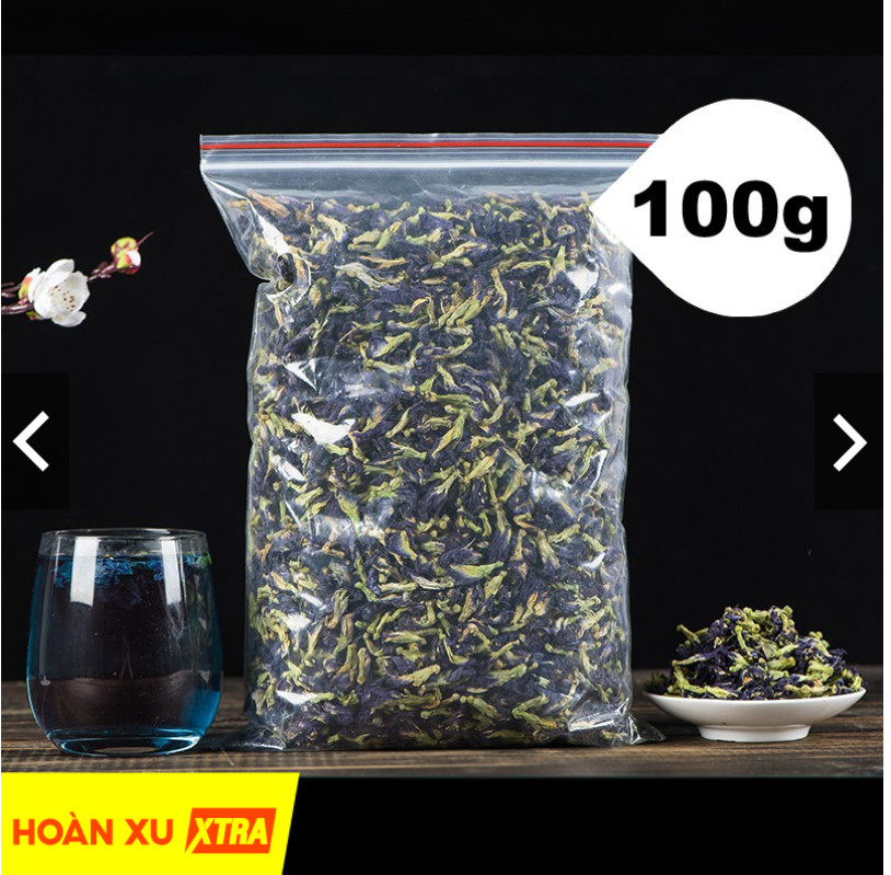 [HCM][CHẤT LƯỢNG] Trà hoa đậu biếc nhà trồng 100gr loại thượng hạng giúp ngăn ngừa dấu hiệu lão hóa làm đẹp da tốt cho bệnh tiểu đường và ngừa ung thư giảm mệt mỏi hỗ trợ thị lực