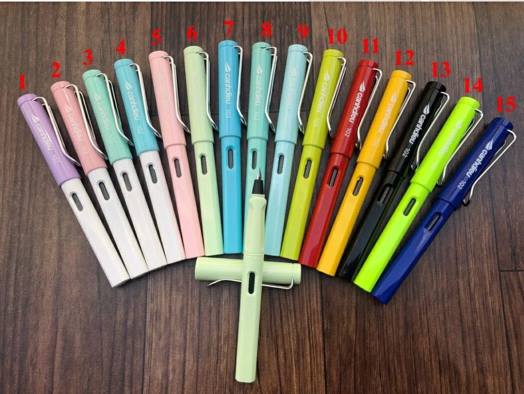 Bút Cánh Diều 102 - ngòi kim tinh lá tre, thanh đậm, bút luyện chữ đẹp, bút mài