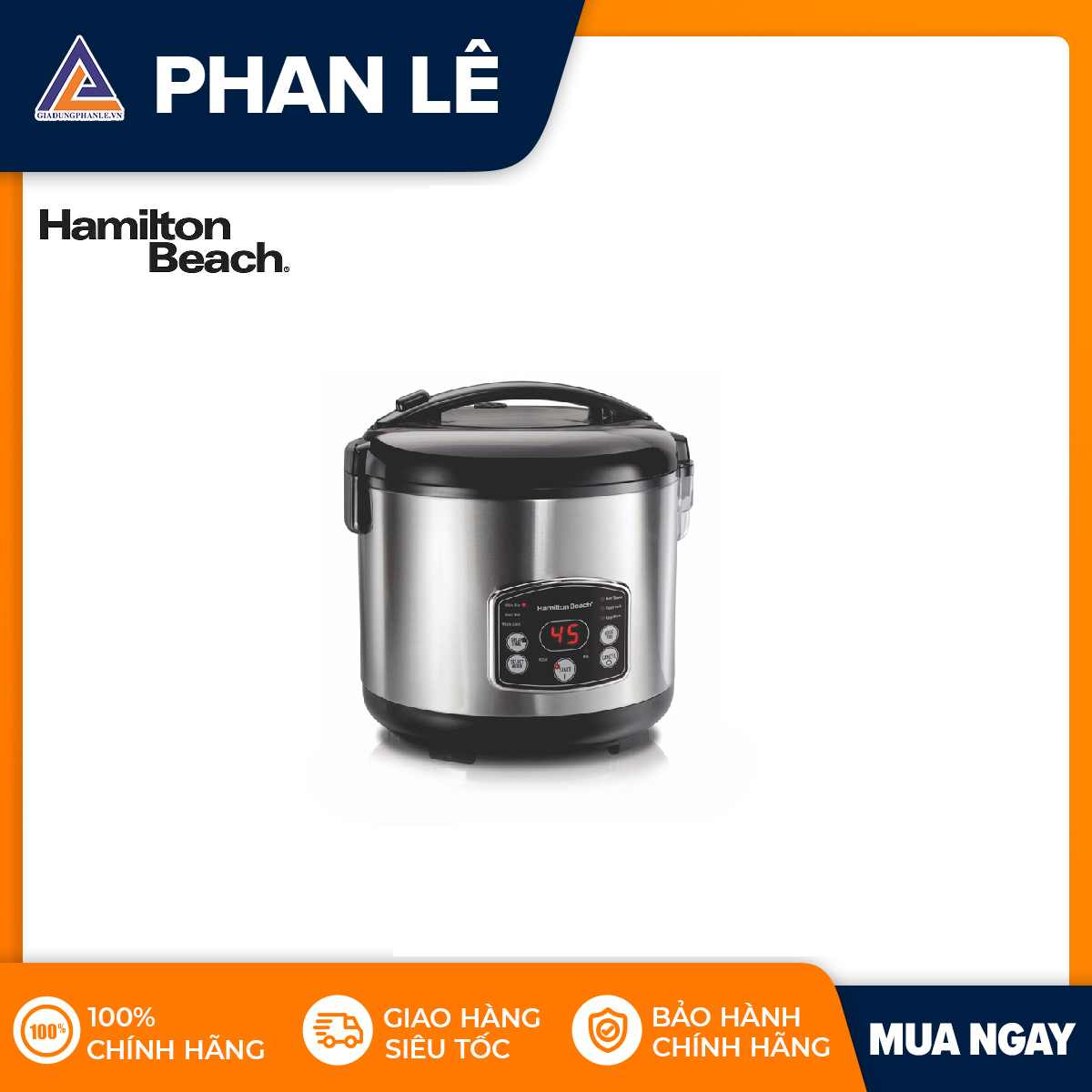 Nồi cơm điện Hamilton Beach 37541-IN 1.8L (Bạc)