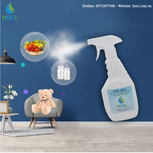 Nước khử trùng khử khuẩn hocl - combo 10 chai xịt 500ml