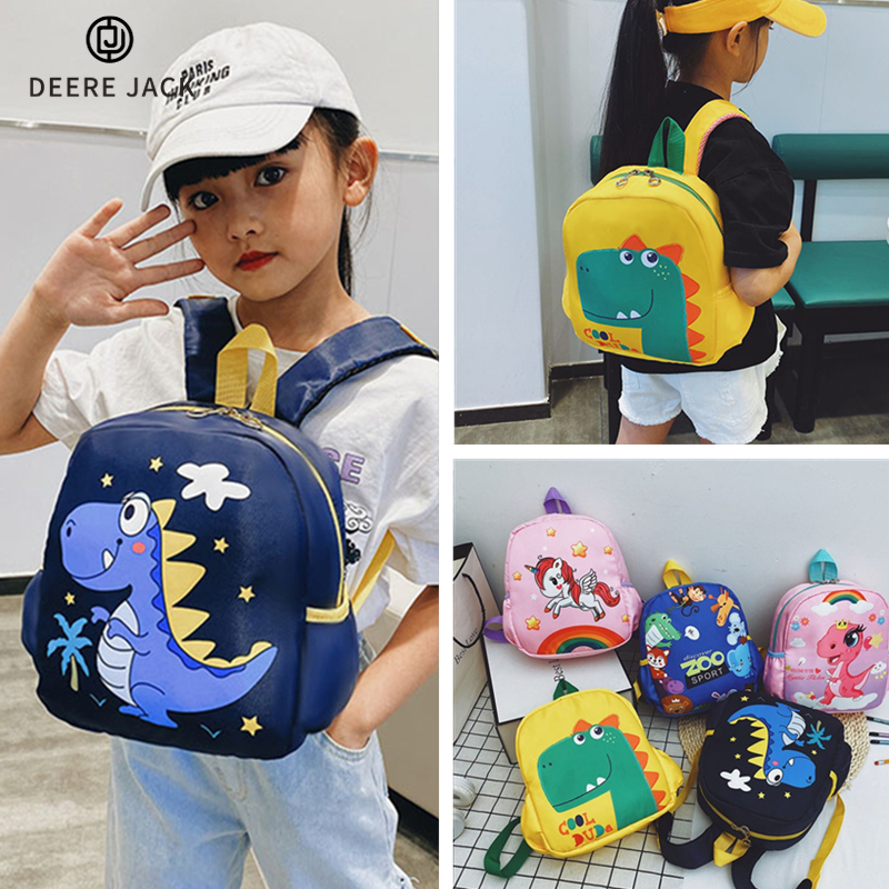 Deere Jack 🌺【Miễn Phí Vận Chuyển 🌺trẻ em ba lô khủng long hoạt hình Urn Loạt hình sở thú bé cặp sách mẫu giáo bé trai và bé gái