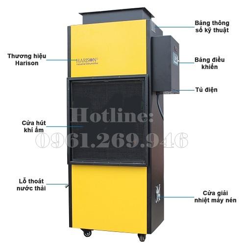 Máy hút ẩm công nghiệp harison hd-168dr